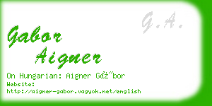 gabor aigner business card